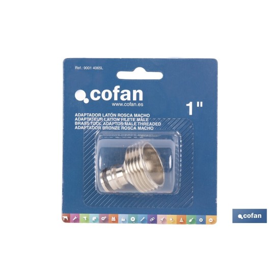 ADAPTADOR LATÓN ROSCA MACHO 1