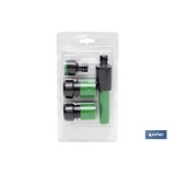 KIT MANGUERA FLEXOLÁTEX TRANSL. 15 MM (5/8) 15 M CON ACCESORIOS