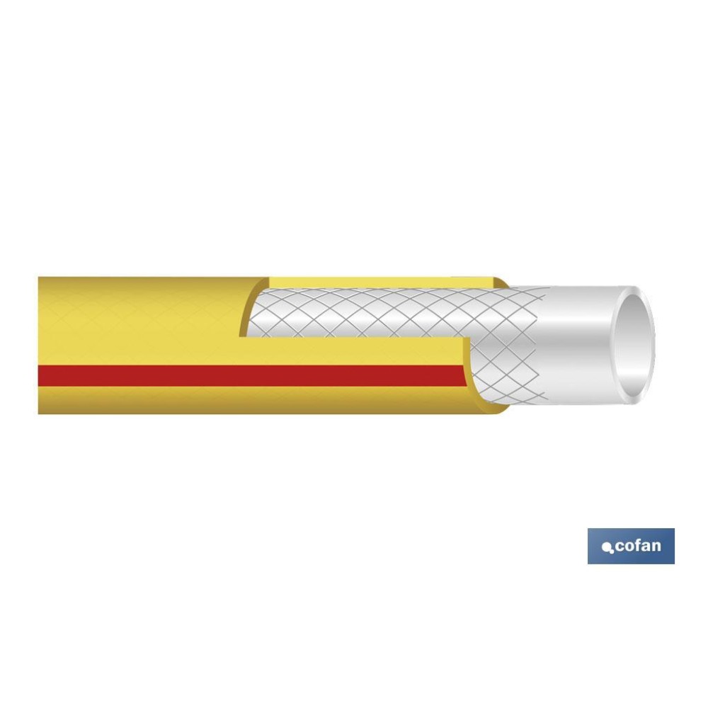 MANGUERA PVC MODELO STORM 3C TRENZADA Ø15X25 m