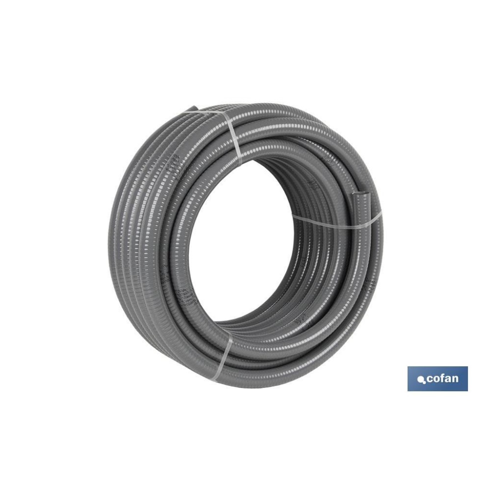 ROLLO DE TUBERIA HIDRO GRIS CERTIFICADA Ø50mm 25m