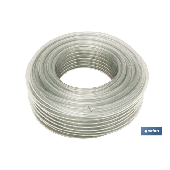 MANGUERA PVC MONOCAPA CRISTAL 8x12mm/100m