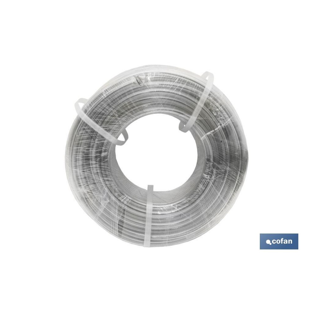 MANGUERA PVC MONOCAPA CRISTAL 8x12mm/100m