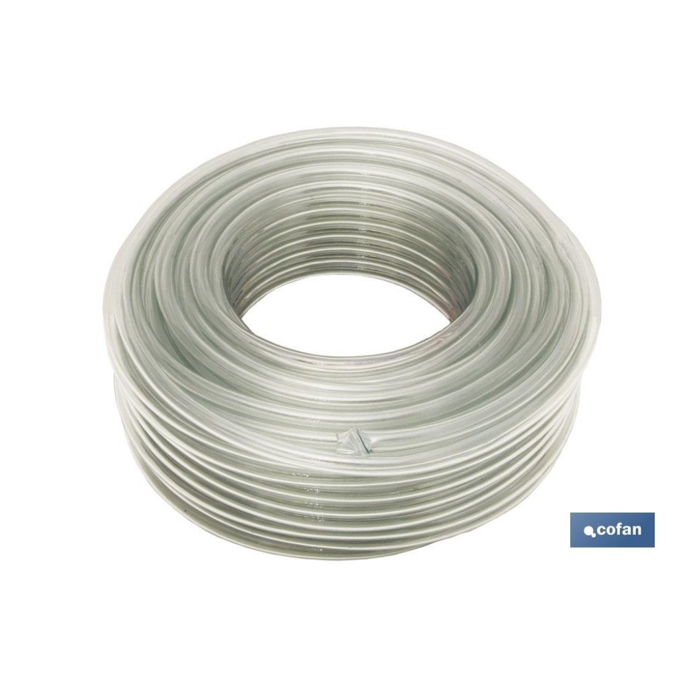 MANGUERA PVC MONOCAPA CRISTAL 12x17mm/50m