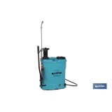 PULVERIZADOR DE ESPALDA 16 L DUAL - ELÉCTRICO/MANUAL Li-ion 12 V 8.0 Ah