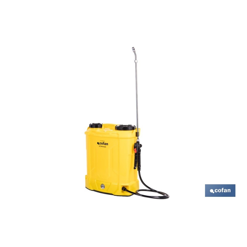 PULVERIZADOR DE ESPALDA ELÉCTRICO 16 L Li-Ion 12 V 8.0 Ah