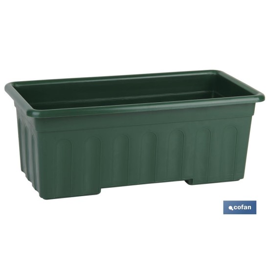 JARDINERA VERDE  MODELO AZAHAR 50 X 21.5 X 16 CM