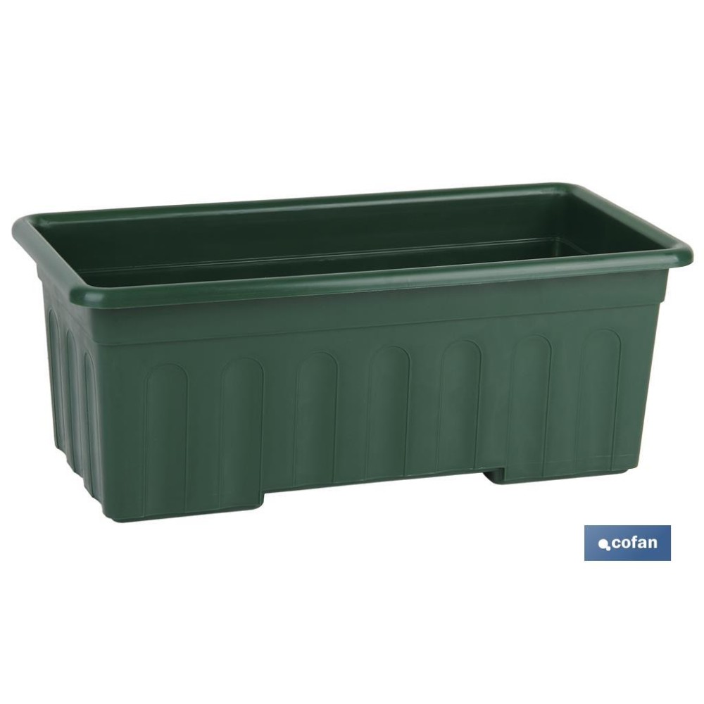 JARDINERA VERDE  MODELO AZAHAR 50 X 21.5 X 16 CM venta unitaria