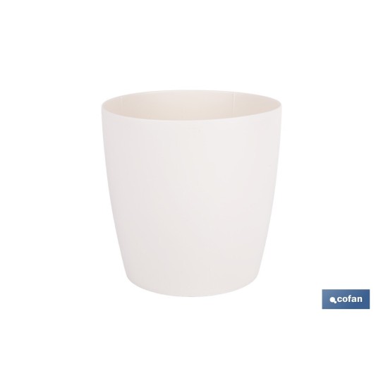 MACETA CAMELIA COLOR CREMA 25X23.6cm venta unitaria