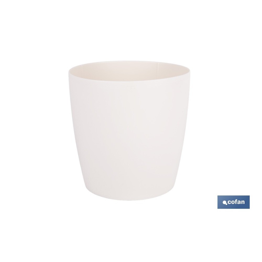 MACETA CAMELIA COLOR CREMA 25X23.6cm venta unitaria