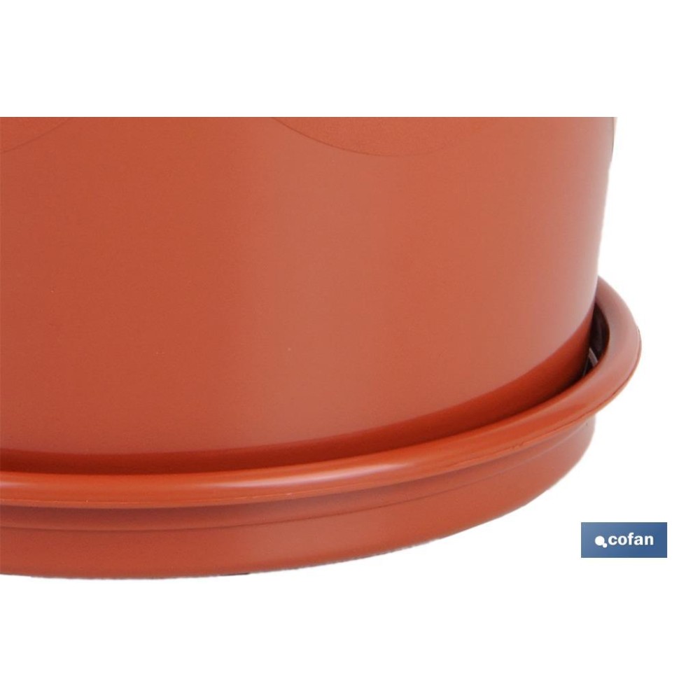 MACETA DALIA COLOR MARRON  17X14+ PLATO 14.5cm