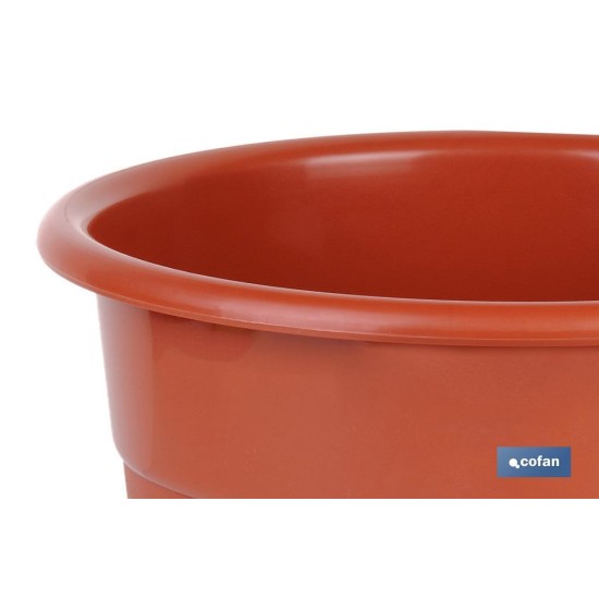 MACETA DALIA COLOR MARRON  42X38+ PLATO 37.5cm venta unitaria