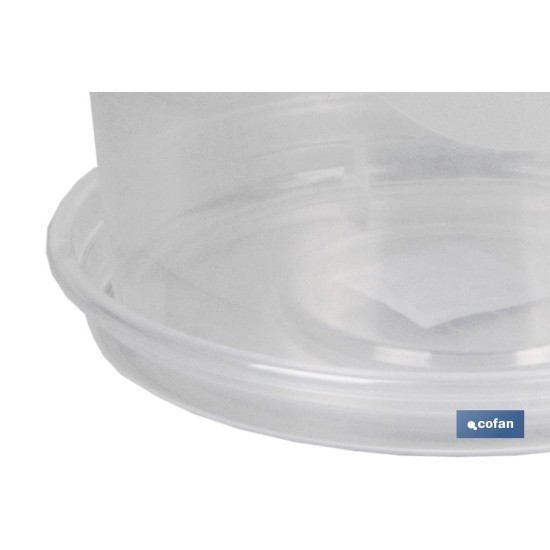 MACETA ORQUIDEA TRANSPARENTE19X16.5+ PLATO 16cm venta unitaria