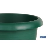 MACETA VERDE MODELO GARDENIA 22X18+PLATO18.5cm