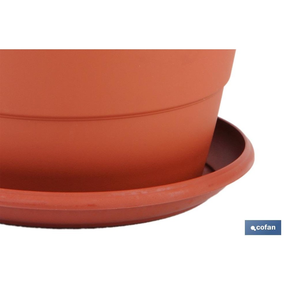 MACETA MARRON MODELO GARDENIA 30X25+ PLATO 24 cm