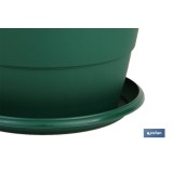MACETA VERDE MODELO GARDENIA 30X25+ PLATO24cm