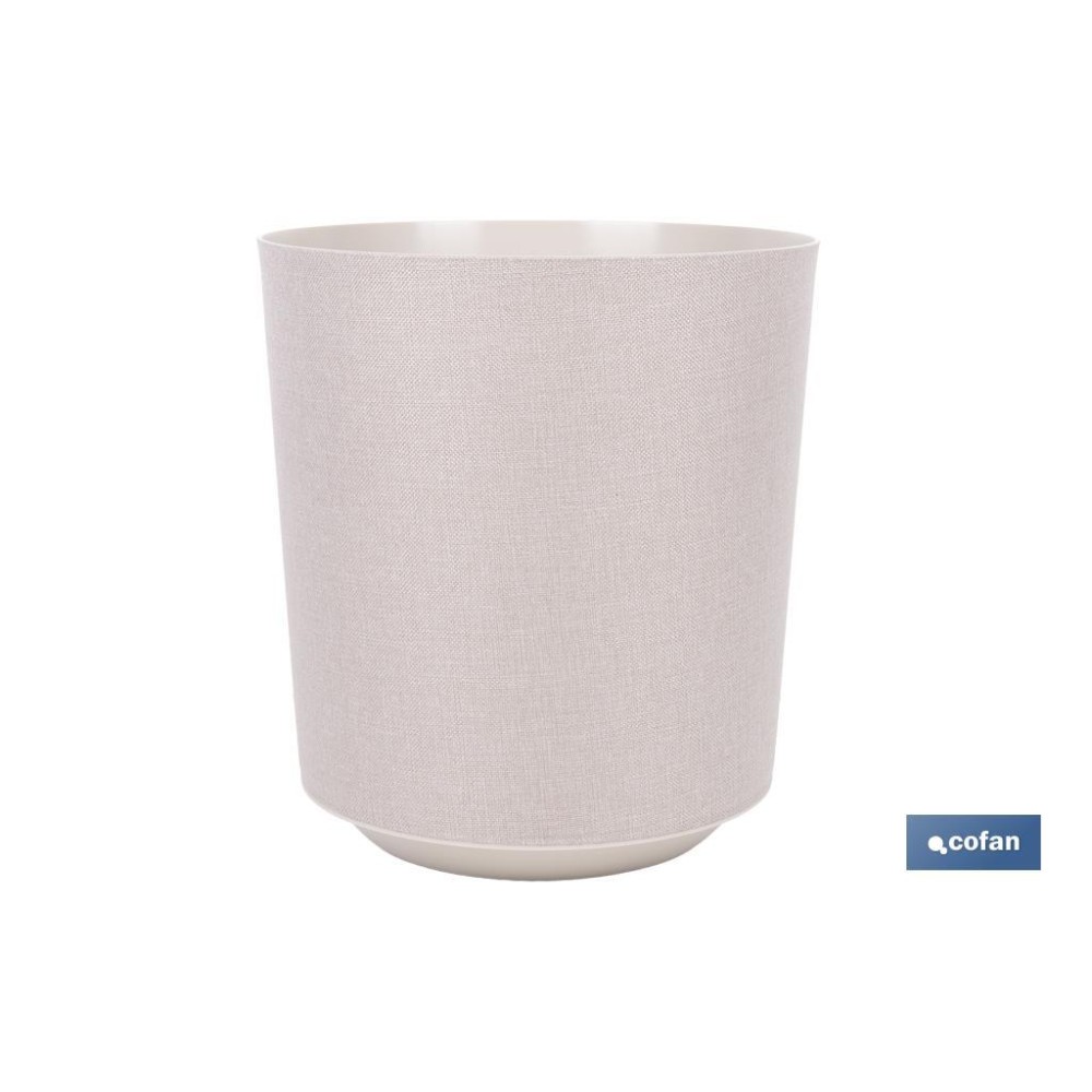 MACETA O MACETERO GAMA TEXTIL COLOR BEIGE PP Ø 195 X 201 MM 4,9 L