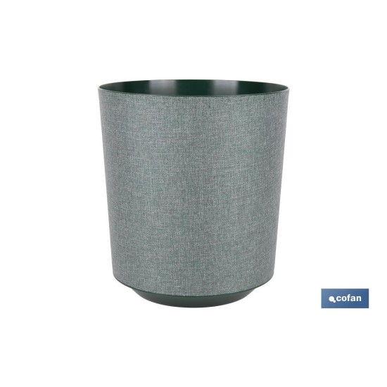 MACETA O MACETERO GAMA TEXTIL COLOR VERDE PP Ø 254 X 269 MM 10,5 L venta unitaria