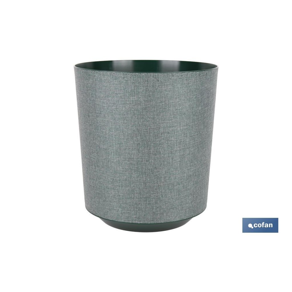 MACETA O MACETERO GAMA TEXTIL COLOR VERDE PP Ø 285 X 316 MM 16 L venta unitaria