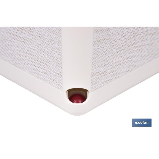 MACETA O MACETERO GAMA TEXTIL CUADRADA COLOR BLANCO PP 180 X 180 X 180 MM 3,7 L venta unitaria
