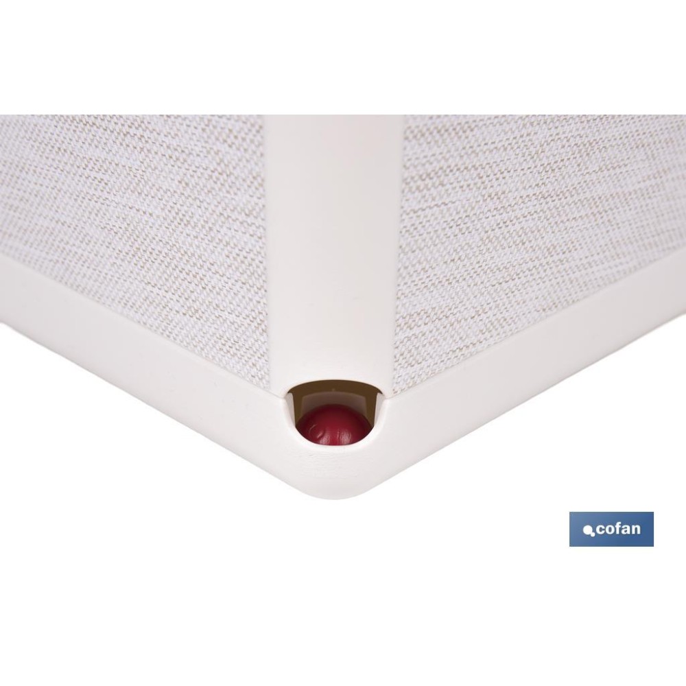 MACETA O MACETERO GAMA TEXTIL CUADRADA COLOR BLANCO PP 180 X 180 X 180 MM 3,7 L venta unitaria