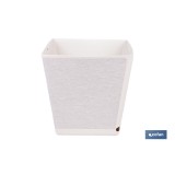 MACETA O MACETERO GAMA TEXTIL CUADRADA COLOR BLANCO PP 180 X 180 X 180 MM 3,7 L venta unitaria
