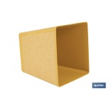 MACETA O MACETERO GAMA TEXTIL CUADRADA COLOR MOSTAZA PP 180 X 180 X 180 MM 3,7 L