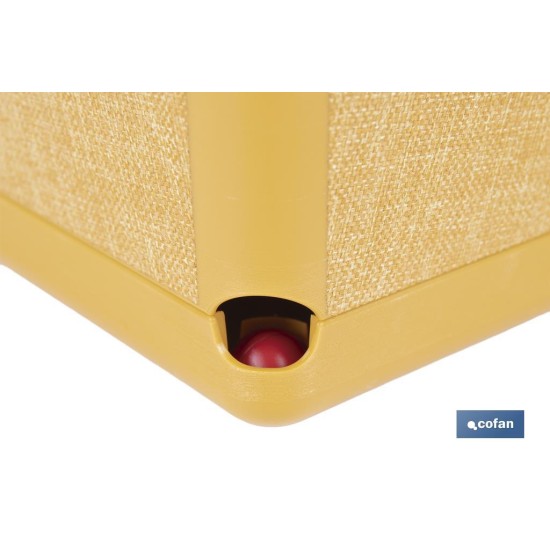 MACETA O MACETERO GAMA TEXTIL CUADRADA COLOR MOSTAZA PP 180 X 180 X 180 MM 3,7 L venta unitaria