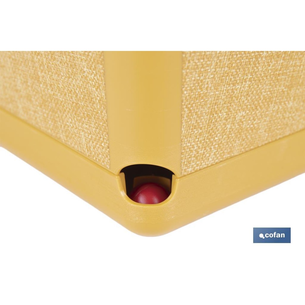 MACETA O MACETERO GAMA TEXTIL CUADRADA COLOR MOSTAZA PP 180 X 180 X 180 MM 3,7 L venta unitaria