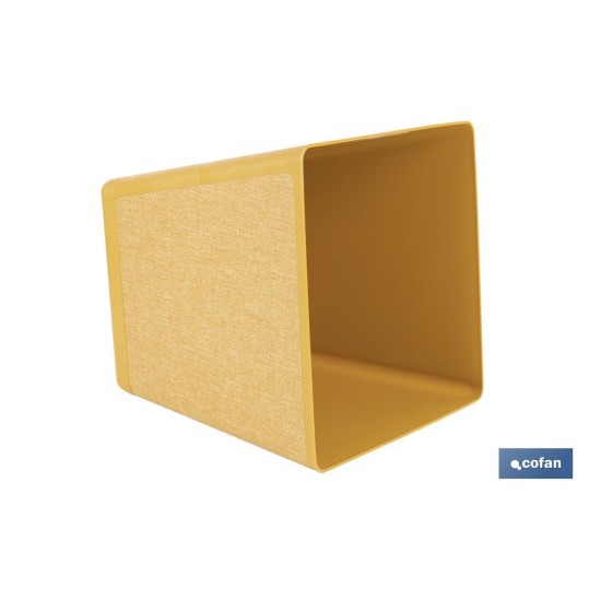 MACETA O MACETERO GAMA TEXTIL CUADRADA COLOR MOSTAZA PP 238 X 238 X 240 MM 9 L venta unitaria