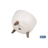 MACETA CON PATAS Y FILTRO DE DRENAJE COLOR BLANCO WPC Ø 290 X 230 MM 9,3 L venta unitaria