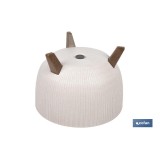MACETA CON PATAS Y FILTRO DE DRENAJE COLOR BLANCO WPC Ø 330 X 234  MM 12,4 L venta unitaria
