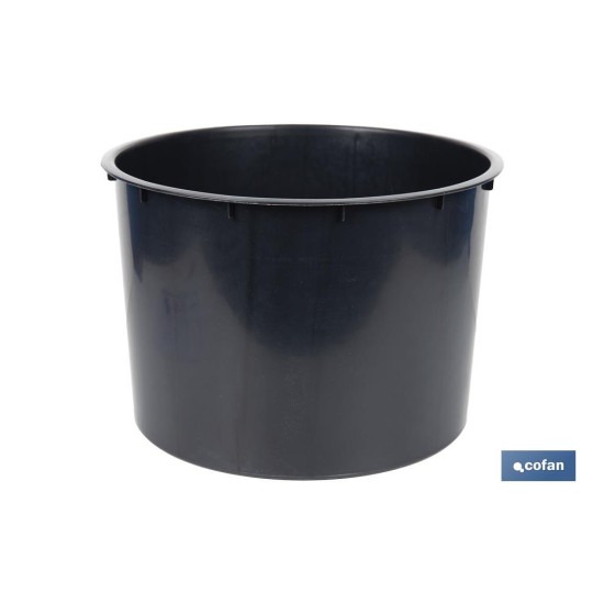 MACETERO 2 EN 1 FORMA CÓNICA CON DEPÓSITO COLOR NEGRO PP Ø 255 X 466 MM 9,5 L