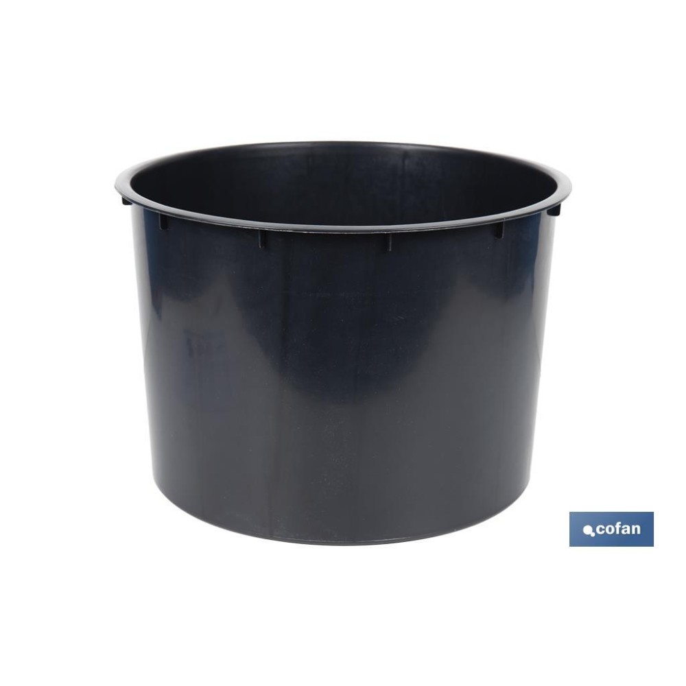 MACETERO 2 EN 1 FORMA CÓNICA CON DEPÓSITO COLOR NEGRO PP Ø 255 X 466 MM 9,5 L