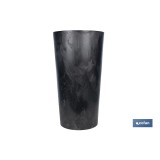 MACETERO 2 EN 1 FORMA CÓNICA CON DEPÓSITO COLOR NEGRO PP Ø 409 X 750 MM 29,5 L