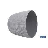 MACETA O MACETERO TRENZADA COLOR GRIS CLARO PP Ø 107 X 89 MM 0,5 L venta unitaria