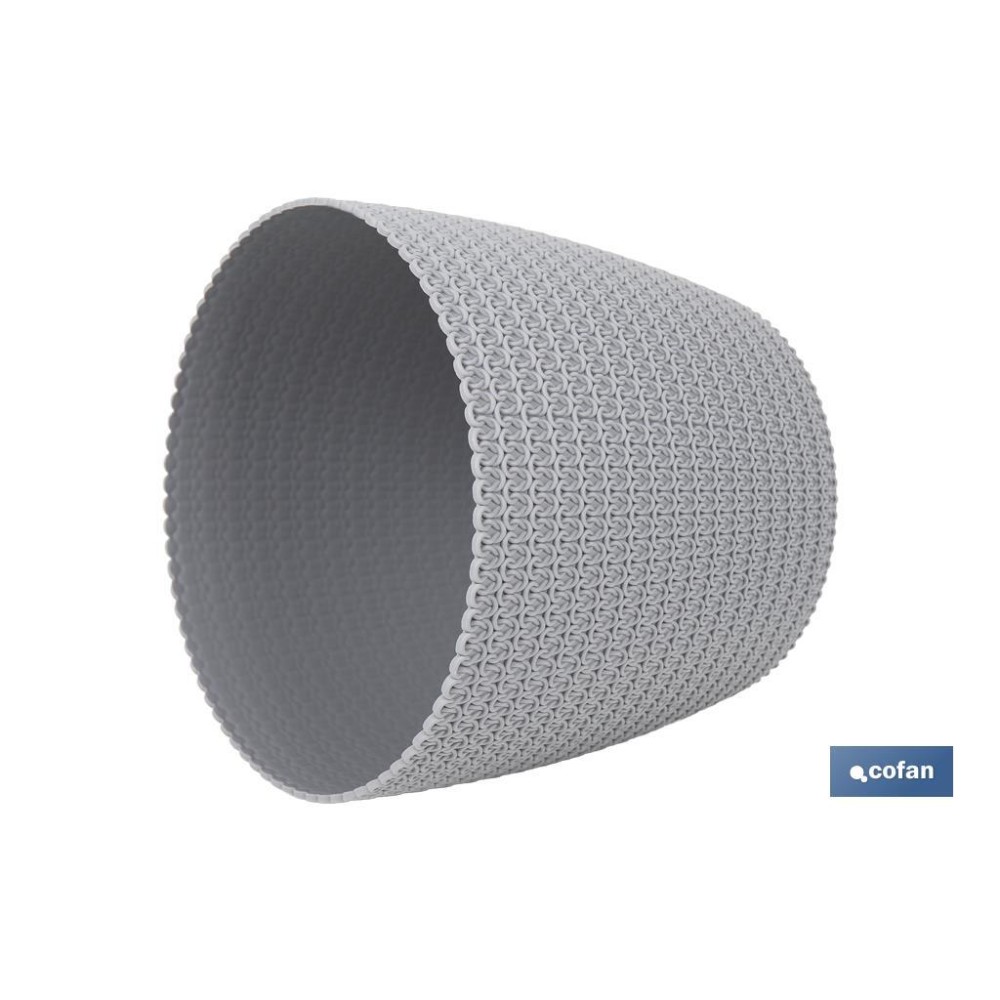 MACETA O MACETERO TRENZADA COLOR GRIS CLARO PP Ø 215 X 185 MM 5,2 L