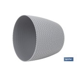 MACETA O MACETERO TRENZADA COLOR GRIS CLARO PP Ø 215 X 185 MM 5,2 L