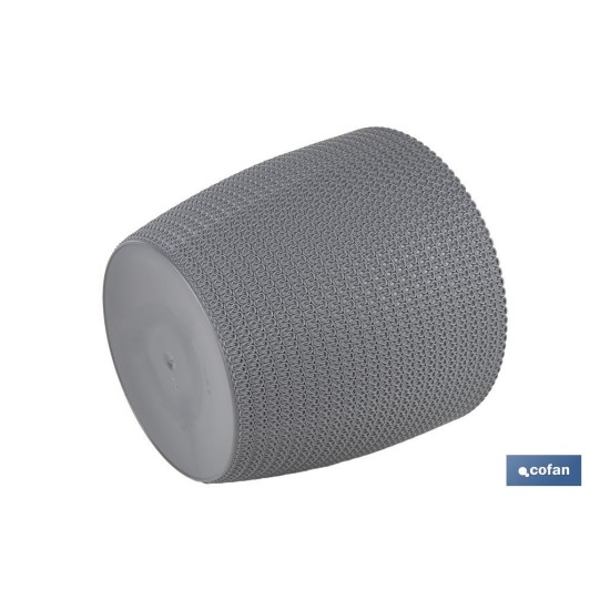 MACETA O MACETERO TRENZADA COLOR GRIS OSCURO PP Ø 306 X 262 MM 15,6 L venta unitaria