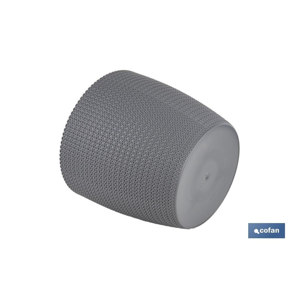 MACETA O MACETERO TRENZADA COLOR GRIS OSCURO PP Ø 359 X 315 MM 26,5 L