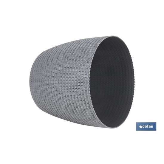 MACETA O MACETERO TRENZADA COLOR GRIS OSCURO PP Ø 359 X 315 MM 26,5 L venta unitaria