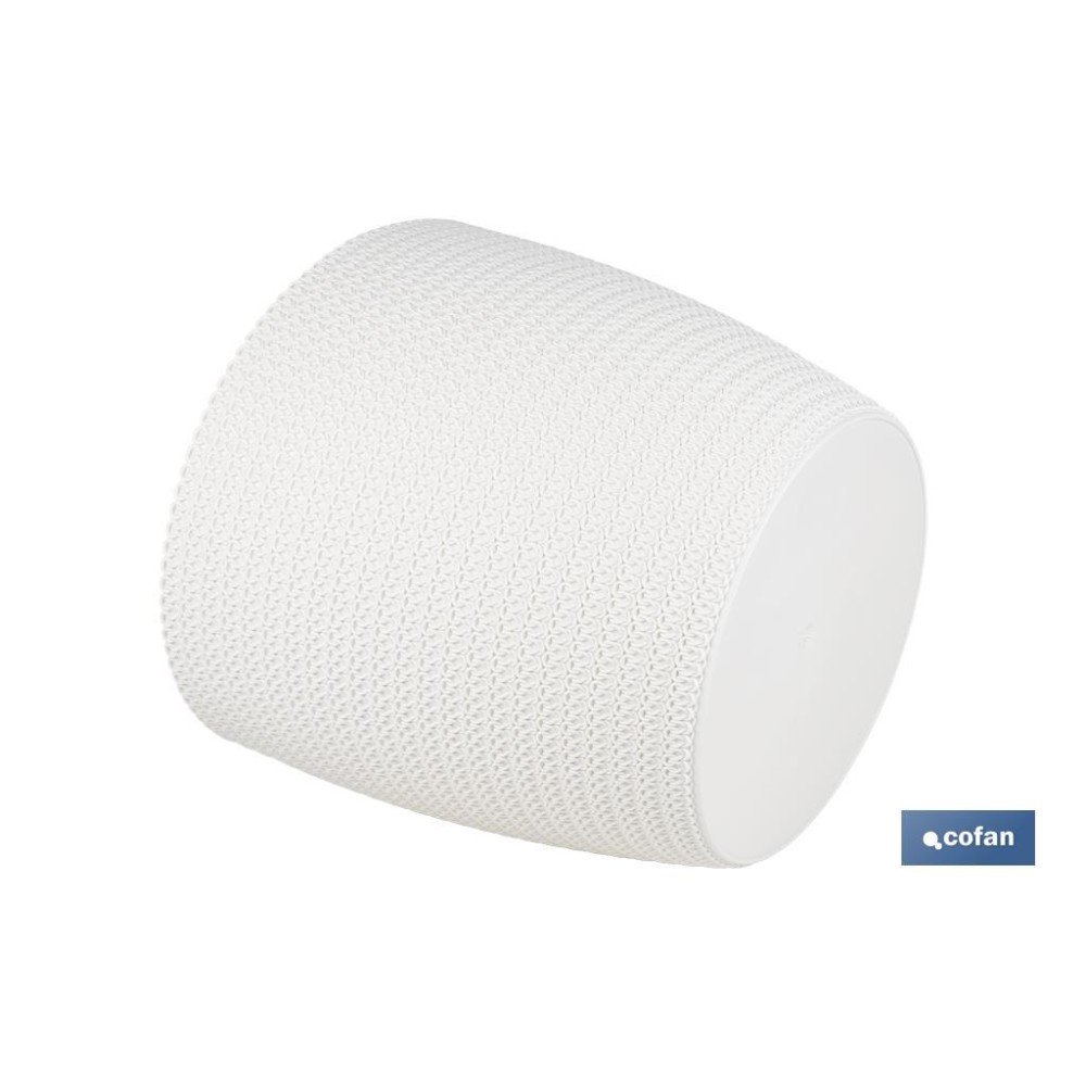 MACETA O MACETERO TRENZADA COLOR BEIGE PP Ø 141 X 119 MM 1,25 L venta unitaria