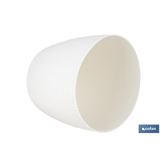 MACETA O MACETERO TRENZADA COLOR BEIGE PP Ø 215 X 185 MM 5,2 L venta unitaria