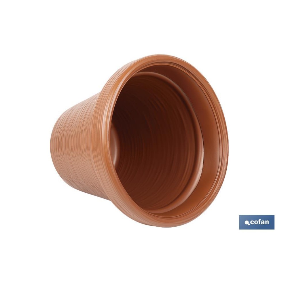 MACETA RAYADA COLOR TERRACOTA PE Ø 550 X 479 MM 66 L