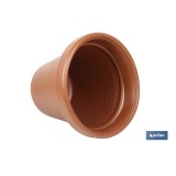 MACETA RAYADA COLOR TERRACOTA PE Ø 550 X 479 MM 66 L venta unitaria