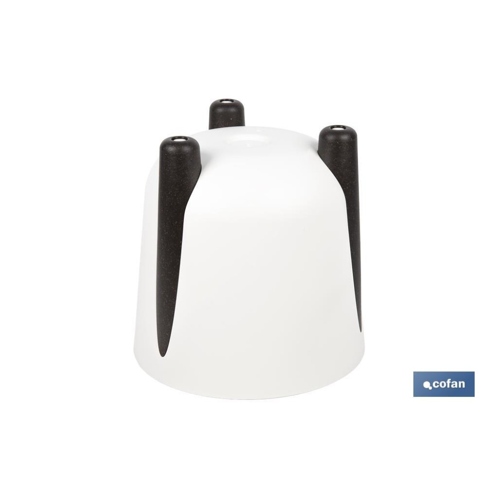 MACETA CON PATAS Y FILTRO DE DRENAJE COLOR CREMA PP Ø 300 X 285 MM 12,4 L venta unitaria