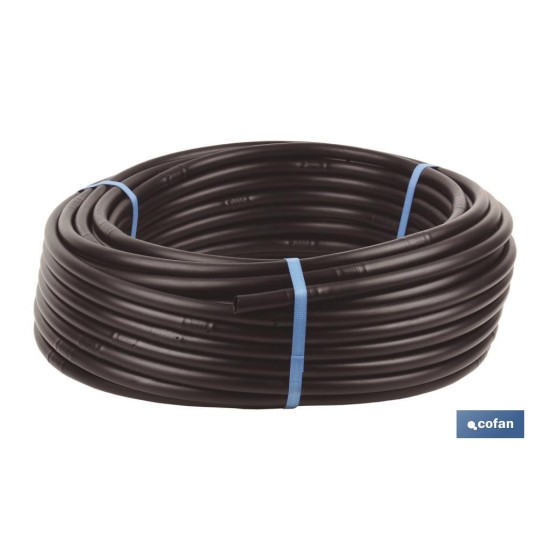 TUBO 50M RIEGO GOTEO NEGRO (Gotero a 0,50m) Ø16MM