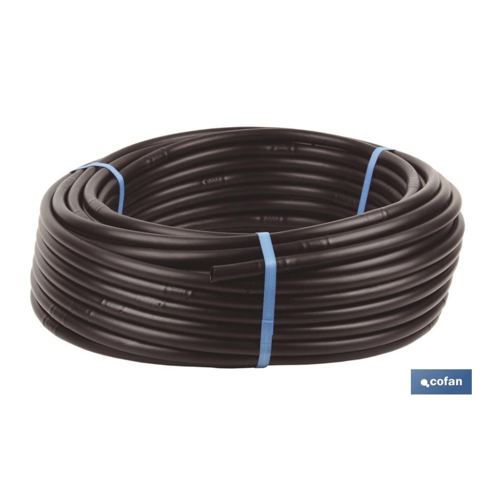 TUBO 50M RIEGO GOTEO NEGRO (Gotero a 0,50m) Ø16MM