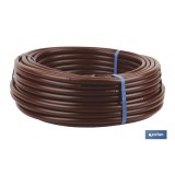 TUBO 25M RIEGO GOTEO MARRON (Gotero a 0,33m) Ø16MM