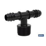 CONEXIÓN EN T R.MACHO Ø16MM-3/4 Venta unitaria