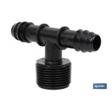 CONEXIÓN EN T R.MACHO Ø16MM-3/4 Venta unitaria